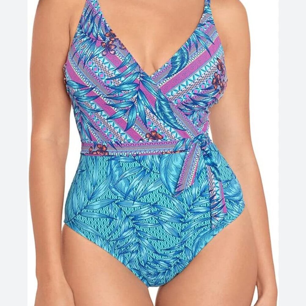 NWT Skinny Dippers Mojito Kiss Kiss Soft Cup One Piece Swimsuit Size L